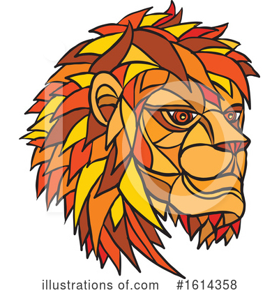 Royalty-Free (RF) Lion Clipart Illustration by patrimonio - Stock Sample #1614358