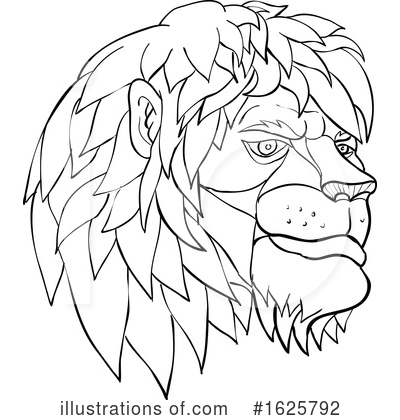 Royalty-Free (RF) Lion Clipart Illustration by patrimonio - Stock Sample #1625792
