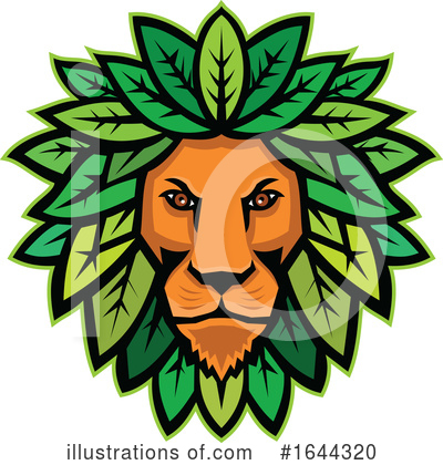 Royalty-Free (RF) Lion Clipart Illustration by patrimonio - Stock Sample #1644320