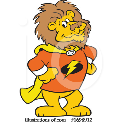 Royalty-Free (RF) Lion Clipart Illustration by Johnny Sajem - Stock Sample #1698912