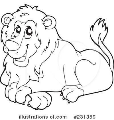 Royalty-Free (RF) Lion Clipart Illustration by visekart - Stock Sample #231359