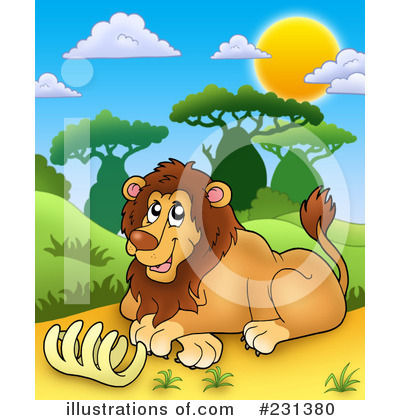 Royalty-Free (RF) Lion Clipart Illustration by visekart - Stock Sample #231380