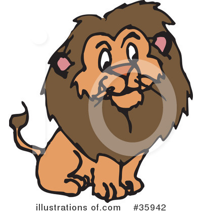 Royalty-Free (RF) Lion Clipart Illustration by Dennis Holmes Designs - Stock Sample #35942
