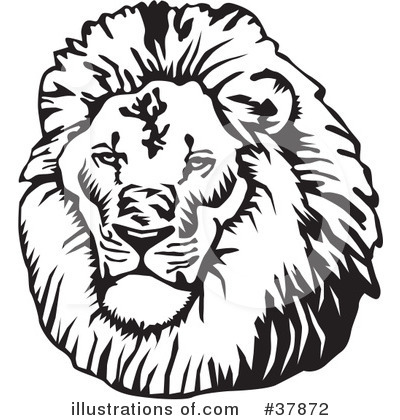 Royalty-Free (RF) Lion Clipart Illustration by David Rey - Stock Sample #37872