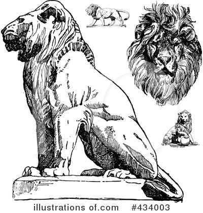 Royalty-Free (RF) Lion Clipart Illustration by BestVector - Stock Sample #434003