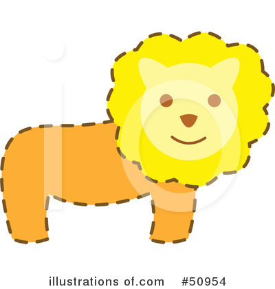 Royalty-Free (RF) Lion Clipart Illustration by Cherie Reve - Stock Sample #50954