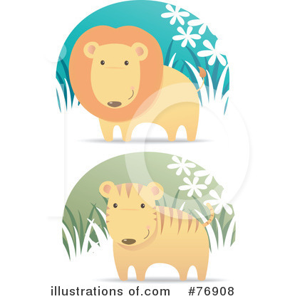 Royalty-Free (RF) Lion Clipart Illustration by Qiun - Stock Sample #76908