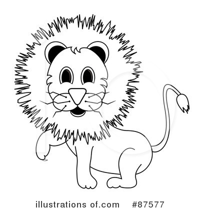 Royalty-Free (RF) Lion Clipart Illustration by Pams Clipart - Stock Sample #87577