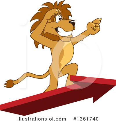 Royalty-Free (RF) Lion School Mascot Clipart Illustration by Mascot Junction - Stock Sample #1361740
