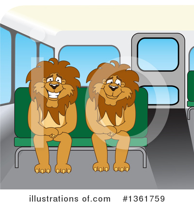 Royalty-Free (RF) Lion School Mascot Clipart Illustration by Mascot Junction - Stock Sample #1361759