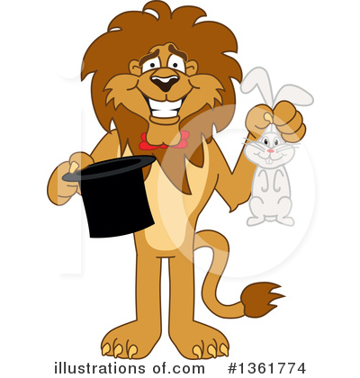 Royalty-Free (RF) Lion School Mascot Clipart Illustration by Mascot Junction - Stock Sample #1361774