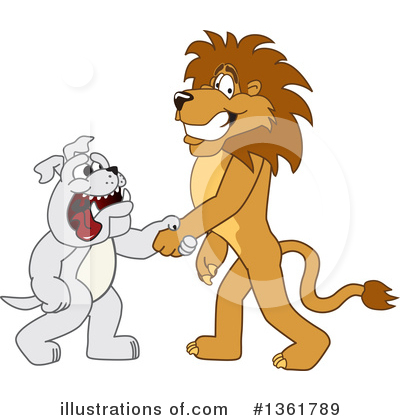 Royalty-Free (RF) Lion School Mascot Clipart Illustration by Mascot Junction - Stock Sample #1361789