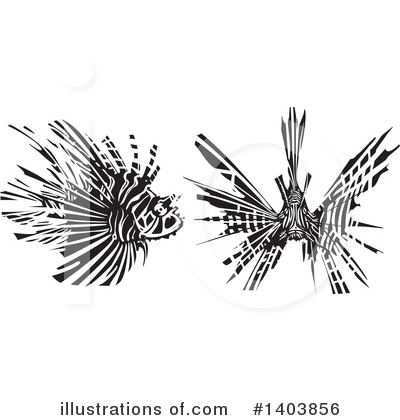 Royalty-Free (RF) Lionfish Clipart Illustration by xunantunich - Stock Sample #1403856