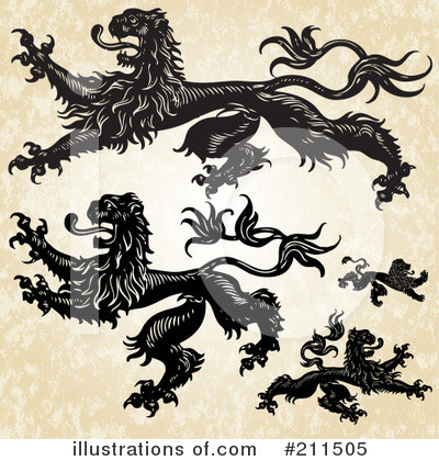 Royalty-Free (RF) Lions Clipart Illustration by BestVector - Stock Sample #211505