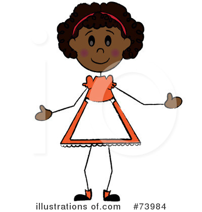 Royalty-Free (RF) Little Girl Clipart Illustration by Pams Clipart - Stock Sample #73984