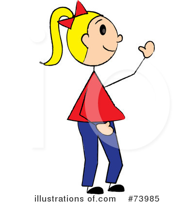 Royalty-Free (RF) Little Girl Clipart Illustration by Pams Clipart - Stock Sample #73985