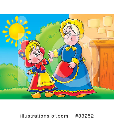 Royalty-Free (RF) Little Red Riding Hood Clipart Illustration by Alex Bannykh - Stock Sample #33252