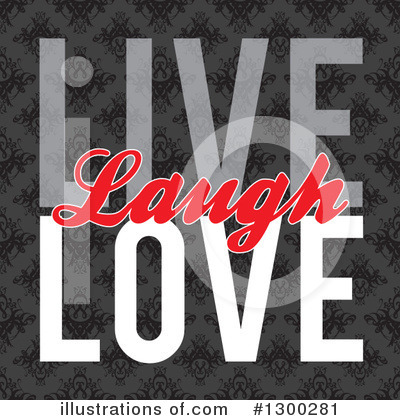 Royalty-Free (RF) Live Laugh Love Clipart Illustration by Arena Creative - Stock Sample #1300281