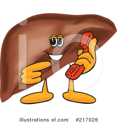 Royalty-Free (RF) Liver Mascot Clipart Illustration by Mascot Junction - Stock Sample #217026