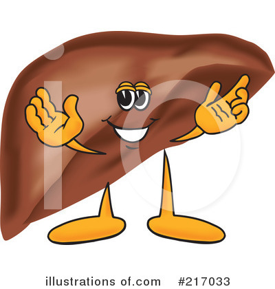 Royalty-Free (RF) Liver Mascot Clipart Illustration by Mascot Junction - Stock Sample #217033