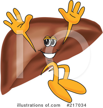 Royalty-Free (RF) Liver Mascot Clipart Illustration by Mascot Junction - Stock Sample #217034