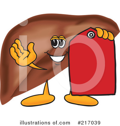 Royalty-Free (RF) Liver Mascot Clipart Illustration by Mascot Junction - Stock Sample #217039