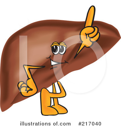 Royalty-Free (RF) Liver Mascot Clipart Illustration by Mascot Junction - Stock Sample #217040