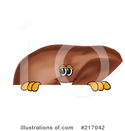 Royalty-Free (RF) Liver Mascot Clipart Illustration by Mascot Junction - Stock Sample #217042