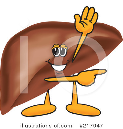 Royalty-Free (RF) Liver Mascot Clipart Illustration by Mascot Junction - Stock Sample #217047