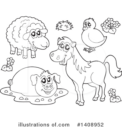 Royalty-Free (RF) Livestock Clipart Illustration by visekart - Stock Sample #1408952