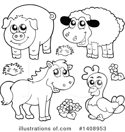 Royalty-Free (RF) Livestock Clipart Illustration by visekart - Stock Sample #1408953