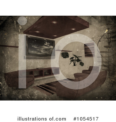 Royalty-Free (RF) Living Room Clipart Illustration by KJ Pargeter - Stock Sample #1054517