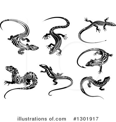 Iguana Clipart #1301917 by Vector Tradition SM