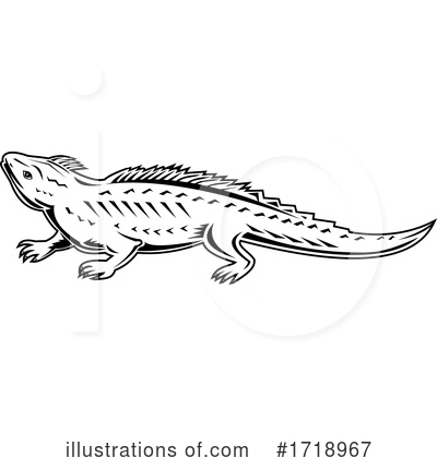 Royalty-Free (RF) Lizard Clipart Illustration by patrimonio - Stock Sample #1718967