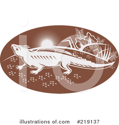 Royalty-Free (RF) Lizard Clipart Illustration by patrimonio - Stock Sample #219137