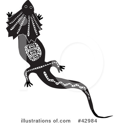 Frill Lizard Clipart #42984 by Dennis Holmes Designs