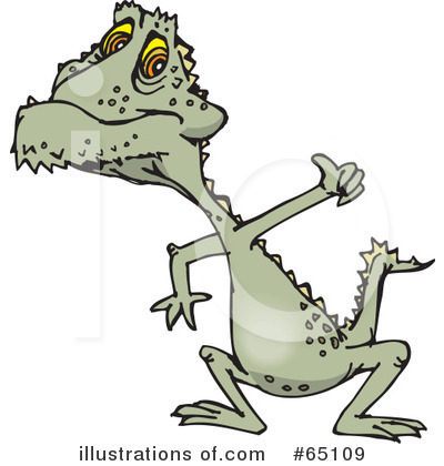 Royalty-Free (RF) Lizard Clipart Illustration by Dennis Holmes Designs - Stock Sample #65109
