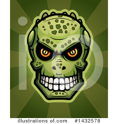 Lizardman Skull Clipart #1432578 by Cory Thoman