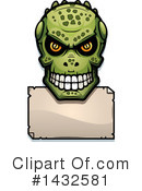 Lizardman Skull Clipart #1432581 by Cory Thoman