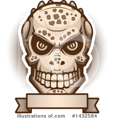 Lizardman Skull Clipart #1432584 by Cory Thoman