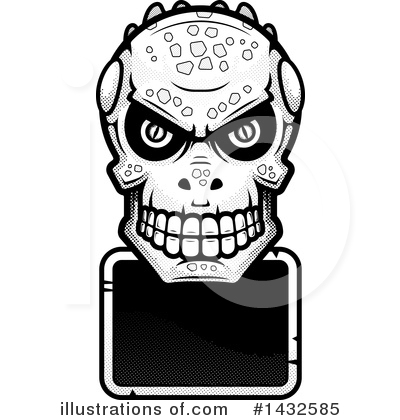 Royalty-Free (RF) Lizardman Skull Clipart Illustration by Cory Thoman - Stock Sample #1432585