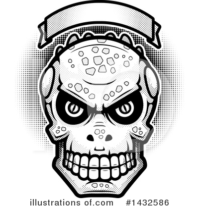 Lizardman Skull Clipart #1432586 by Cory Thoman