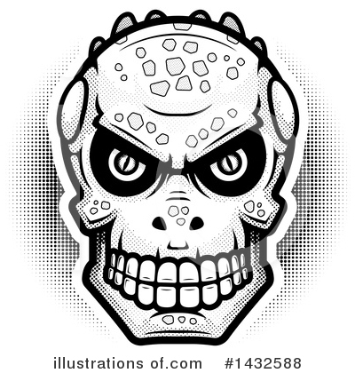 Lizardman Skull Clipart #1432588 by Cory Thoman