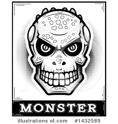 Royalty-Free (RF) Lizardman Skull Clipart Illustration by Cory Thoman - Stock Sample #1432589