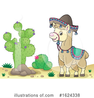 Royalty-Free (RF) Llama Clipart Illustration by visekart - Stock Sample #1624338