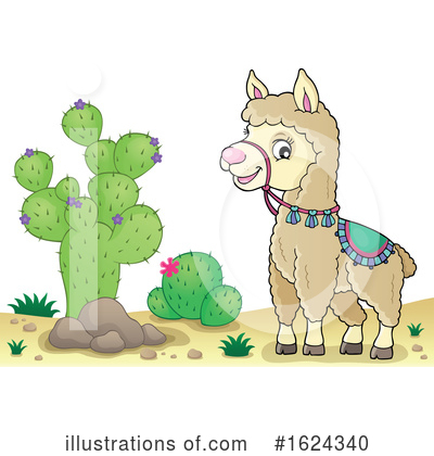 Royalty-Free (RF) Llama Clipart Illustration by visekart - Stock Sample #1624340