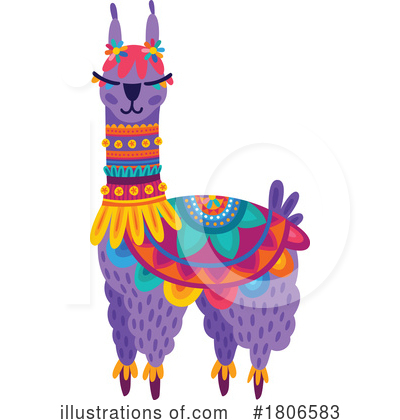 Royalty-Free (RF) Llama Clipart Illustration by Vector Tradition SM - Stock Sample #1806583