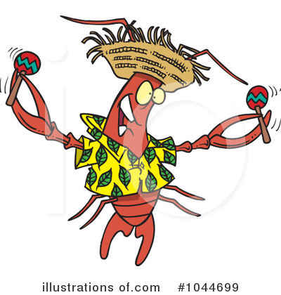 Royalty-Free (RF) Lobster Clipart Illustration by toonaday - Stock Sample #1044699