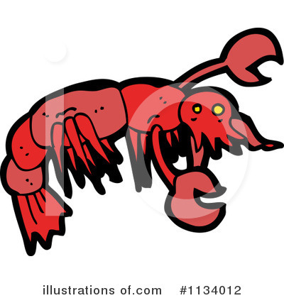 Royalty-Free (RF) Lobster Clipart Illustration by lineartestpilot - Stock Sample #1134012