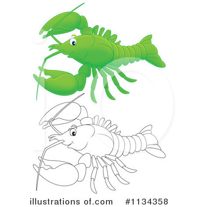 Royalty-Free (RF) Lobster Clipart Illustration by Alex Bannykh - Stock Sample #1134358